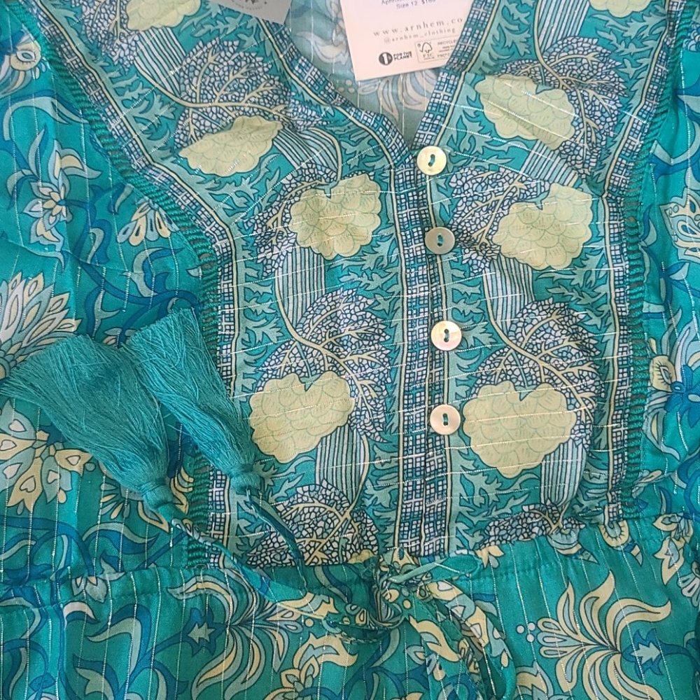 New Arnhem Aphrodite Romper Jade Green jumper L 12 - Picture 10 of 16